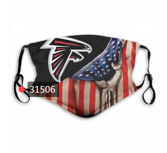 NFL 2020 Atlanta Falcons #80 Dust mask with filter->nfl dust mask->Sports Accessory